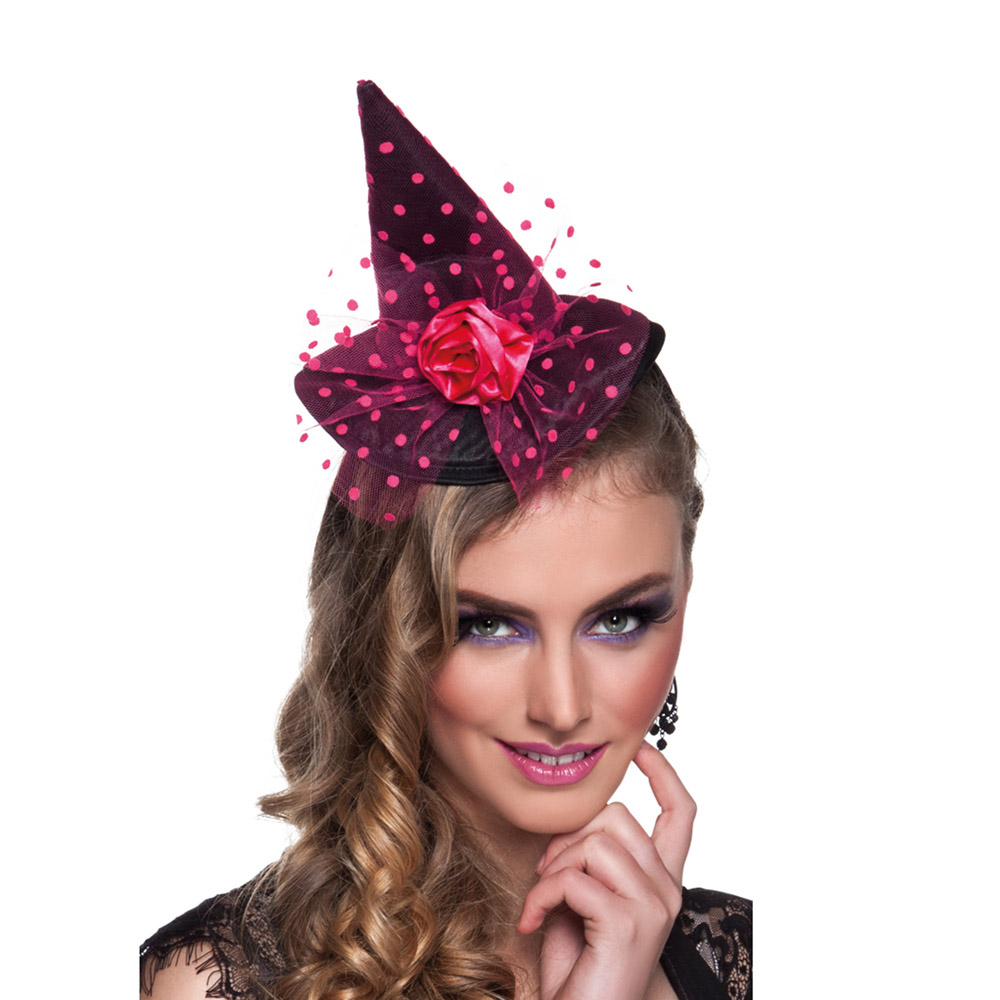 Mini Chapeau Sorci Re Rose Femme Halloween