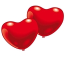 10 Ballons coeur rouge