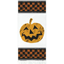 20 Sachets cadeaux en plastique à damier Citrouille Halloween