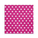 20 Serviettes en papier Fuchsia pois blancs 33 x 33 cm