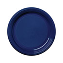 30 Assiettes en plastique bleu marine 22 cm