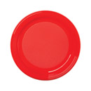 30 assiettes en plastique rouge 22 cm