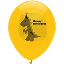 6 Ballons anniversaire Petits dinosaures 30 cm