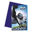 6 Cartes invitations Max Steel