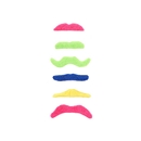 6 Moustaches adhésives fluos