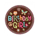 8 Assiettes birthday girl 23 cm