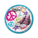 8 Assiettes en carton Anniversaire Girls rock 23 cm