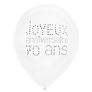 8 Ballons 70 ans Anniversaire chic