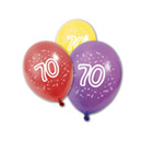 8 Ballons en latex anniversaire 70 ans