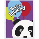 8 Cartes invitations Anniversaire Panda