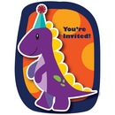 8 Cartons d\'invitation Anniversaire Petits Dinosaures