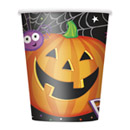 8 Gobelets en carton Petite Citrouille Halloween 25 cl