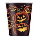 8 gobelets citrouille noire Halloween