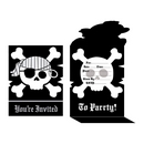 8 invitations carton Pirate Party