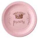 6 Assiettes en carton princesse rose 23 cm