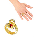 Bague serpent femme