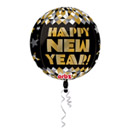 Ballon en aluminium doré Happy New Year