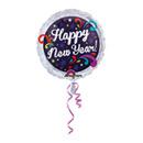 Ballon aluminium coloré Happy New Year