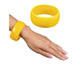 Bracelet large jaune femme