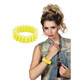 Bracelet punk jaune fluo adulte