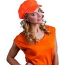 Casquette à sequins orange adulte