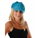 Casquette disco turquoise adulte