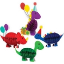 Lot de 4 Centres de table anniversaire Petits dinosaures 13 X 18 cm