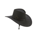 Chapeau cowboy noir en suedine adulte