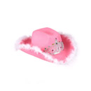 Chapeau cowgirl rose femme