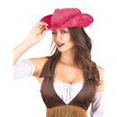 Chapeau de paille Panama Rose adulte