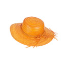 Chapeau de paille vintage orange femme