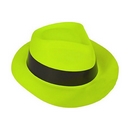 Chapeau gangster jaune fluo adulte