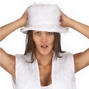 Chapeau peluche blanc adulte