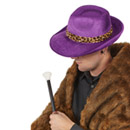 Chapeau pimp violet adulte