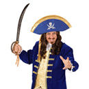 Chapeau pirate bleu adulte