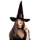 Chapeau sorcière velours halloween adulte