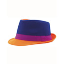 Chapeau trilby fluo bleu adulte