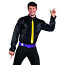 Chemise disco noire homme