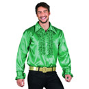 Chemise disco vert foncé homme