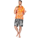 Chemise hawaïenne orange homme