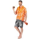 Chemise hawaïenne orange homme