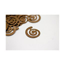 Confettis de table forme spirale fantaisie marron