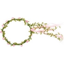 Couronne fleurs roses enfant