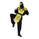 Déguisement ninja noir et jaune homme