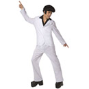 Déguisement disco homme costume blanc chemise noire