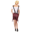 Déguisement tyrolienne short bordeaux femme