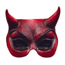 Demi-masque diable rouge adulte