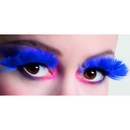 Faux cils plumes bleu foncé adulte