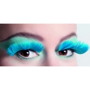 Faux cils plumes turquoise adulte