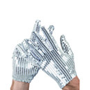 Gants à sequins argentés adulte